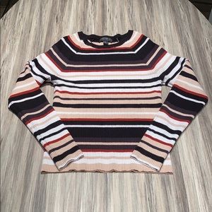 Forever 21 Stripped Long Sleeve Top